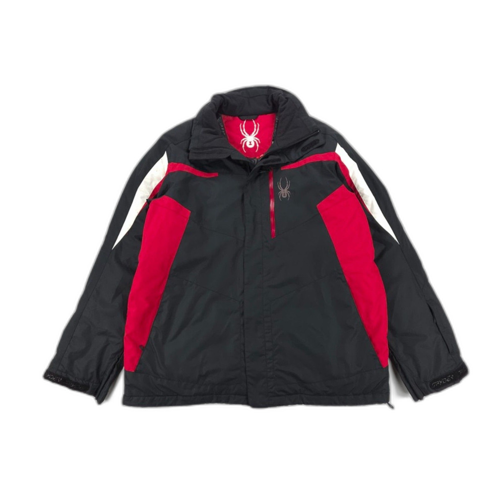 SPYDER Scout Ski Jacket 10K Waterproof Gorpcore Outdoor Snow Winter Black Red